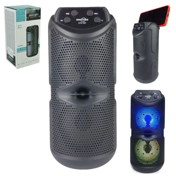 GTS-1557 Dual 3 Inch With TWS Portable Blue Tooth